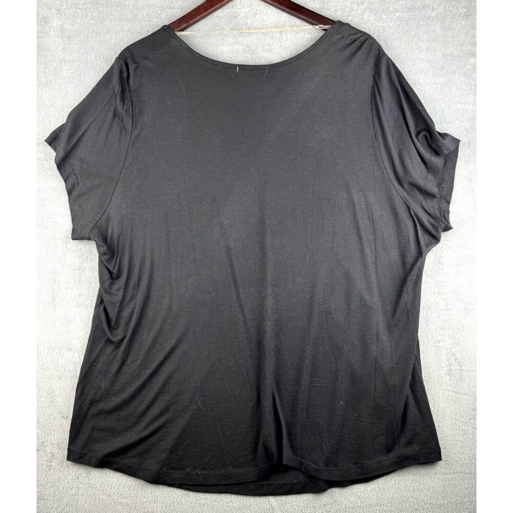Unity World Wear Woman Black top with bronze embellishment Size 2X