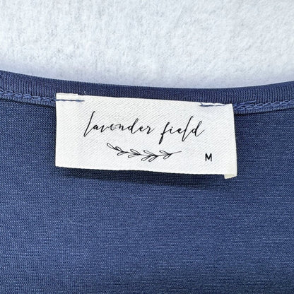Lavender Field Blouse Women Size Medium Blue princess cut