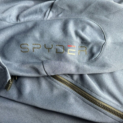 Spyder Active Jacket Men Size M Blue Full Zip Pockets Long Sleeve