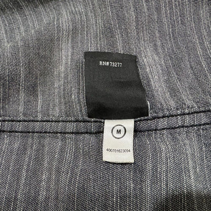 Rock & Republic Shirt Size M Charcoal and Gray Button Down Roll Up Long Sleeve