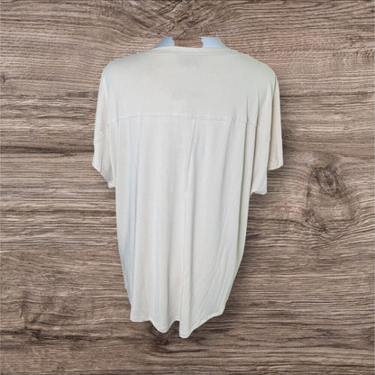 32 Degrees Cool Top Sz L NWT Tan Soft Luxe Short Sleeve V-Neck