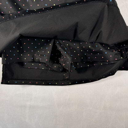 Larry Levine Skort Sz 8 Stretch Black with Multicolor Polka Dots
