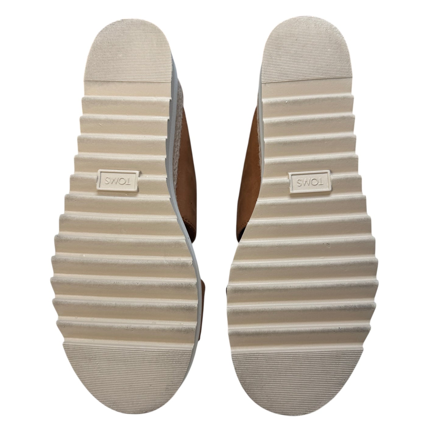 TOMS Diana Mule Buckle Platform Sandals Brown Sugar - Size 8.5 with Box