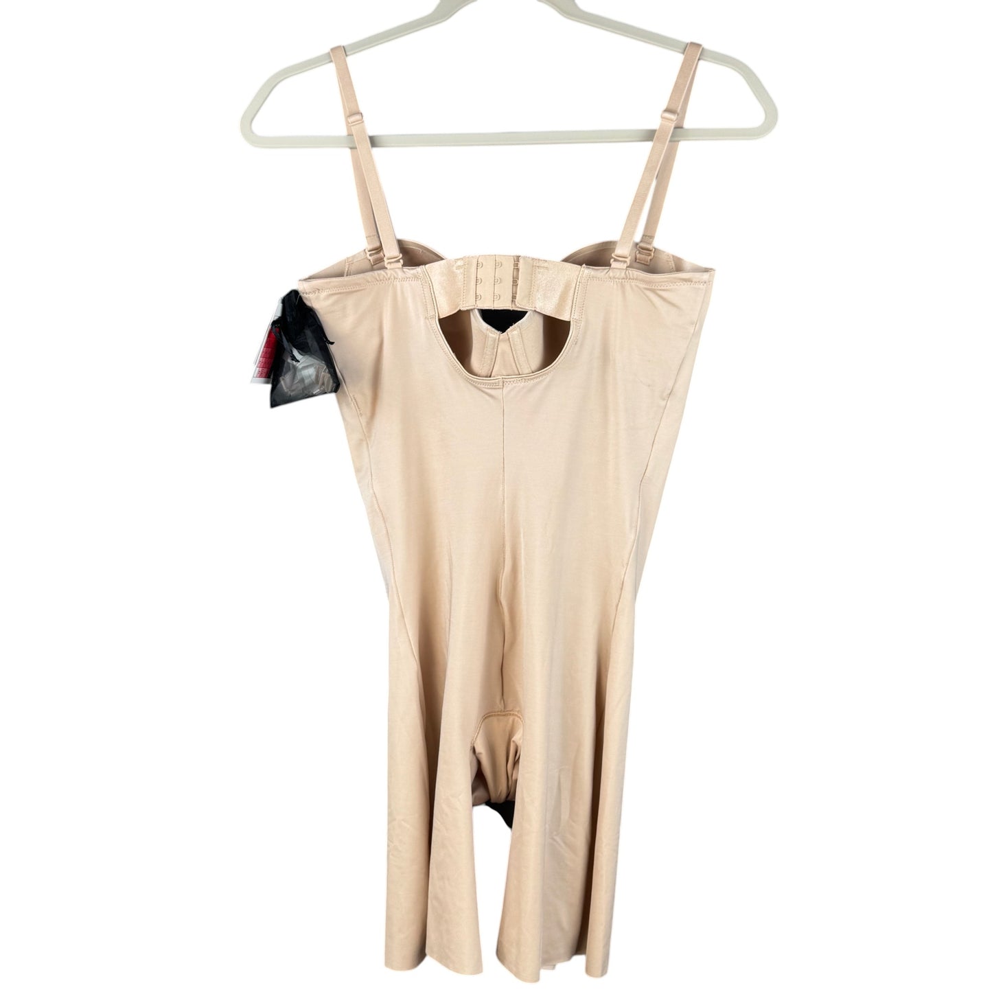SPANX Suit Your Fancy Strapless Cupped Mid-Thigh Bodysuit Beige - Size L NWT