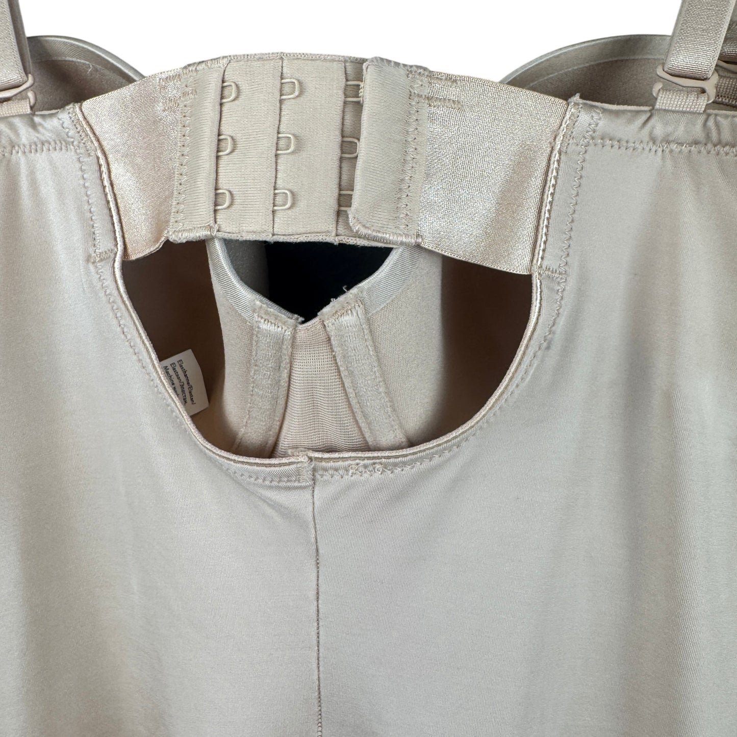 SPANX Suit Your Fancy Strapless Cupped Mid-Thigh Bodysuit Beige - Size L NWT