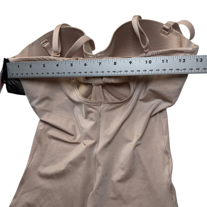 SPANX Suit Your Fancy Strapless Cupped Mid-Thigh Bodysuit Beige - Size L NWT