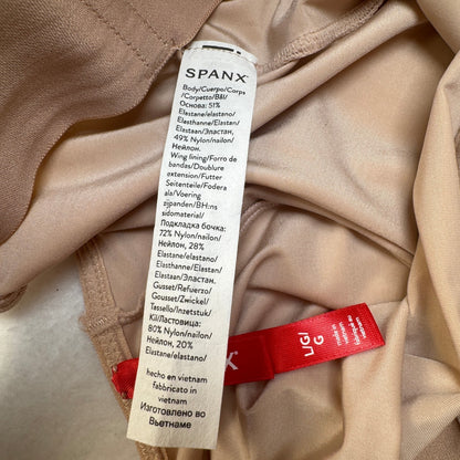 SPANX Suit Your Fancy Strapless Cupped Mid-Thigh Bodysuit Beige - Size L NWT