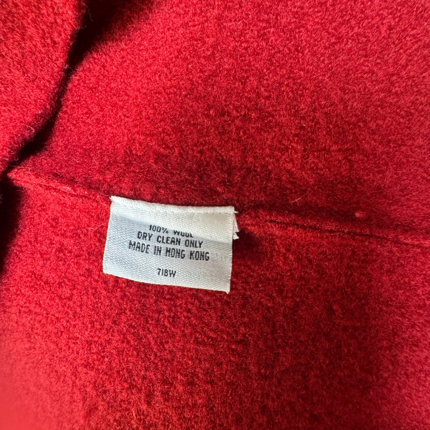 Eileen Fisher 100% Boiled Wool Asymmetric Snap Cardigan Jacket Red - Size M