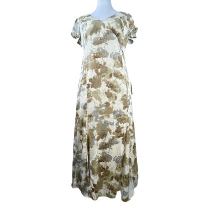 Böhme Floral V-Neck A-Line Maxi Dress with Flutter Cap Sleeves - Size Large -  NWT