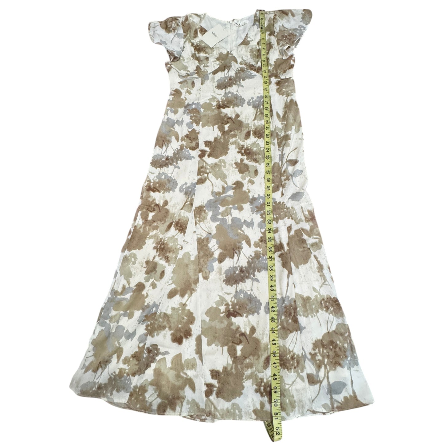 Böhme Floral V-Neck A-Line Maxi Dress with Flutter Cap Sleeves - Size Large -  NWT