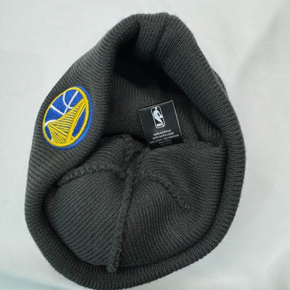 '47 Golden State Warriors Gray White Knit Beanie Pompom Hat