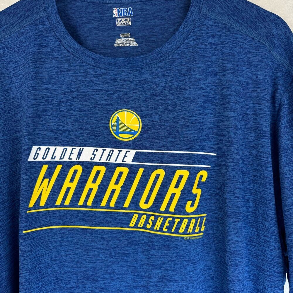 Basketball Golden State Warriors NBA TX3 Cool Tee Blue Shirt Sz 2XL Short Sleeve