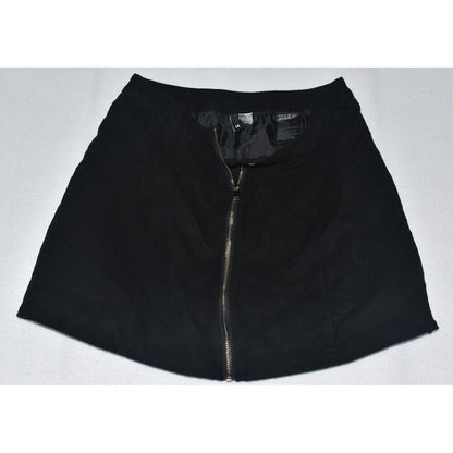 H&M Divided Women’s Black A-Line Mini Skirt Back Zip