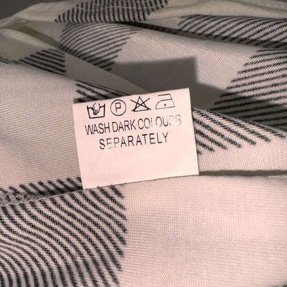 Fashion Women Sz XL Plaid Top bone red black cream Henley 3/4 roll up sleeves