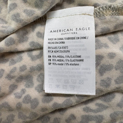 American Eagle Soft and Sexy Tee Sz XS Cheetah Animal Print Short Sleeve V-Neck