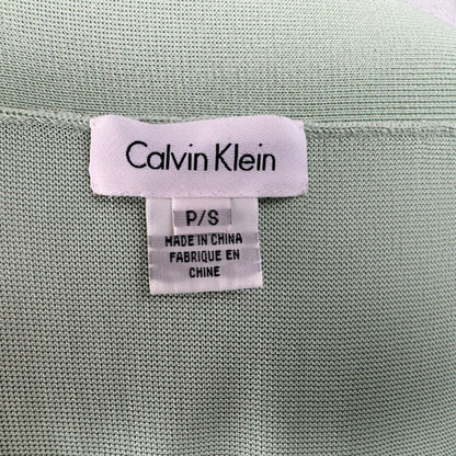 Calvin Klein Top Sz PS Knit light green boat neck cap sleeve