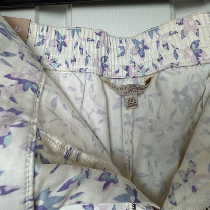 Jachs Girlfriend Women Sz XXL Shorts White Floral Chino Printed Midrise