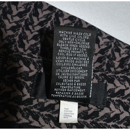 Mossimo Skirt Sz 8 Stretch Pencil Black with Brown Print