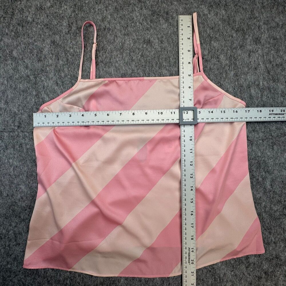 Victoria’s Secret Sz M Pink Stripe Camisole Satin Cropped