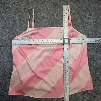 Victoria’s Secret Sz M Pink Stripe Camisole Satin Cropped