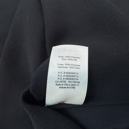 Wilfred Top Sz M Black Halter Cold Shoulder Knot Back Keyhole