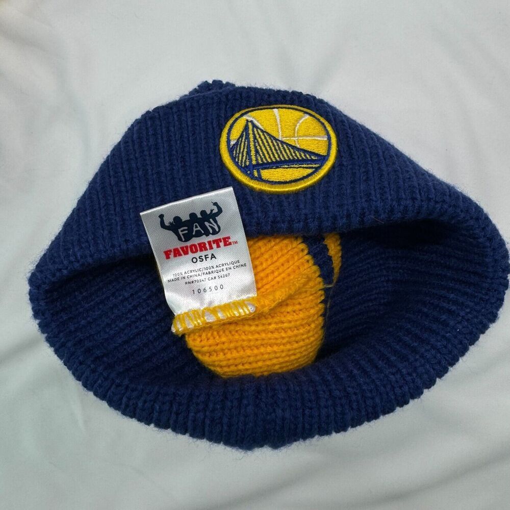 Golden State Warriors Cuffed PomPom Knit Beanie