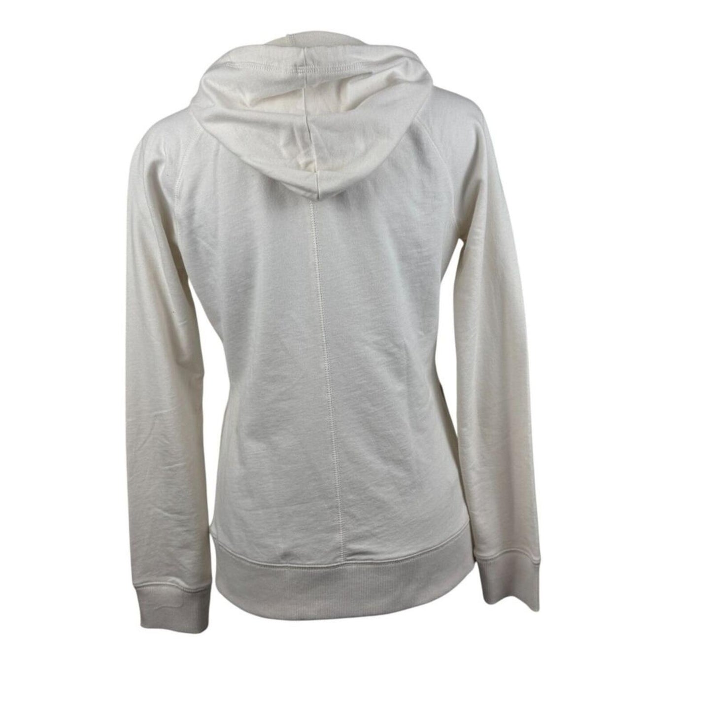 Ann Taylor Loft Jacket Women's Sz S Ivory  Zippered Hoodie Long Sleeves Pocket