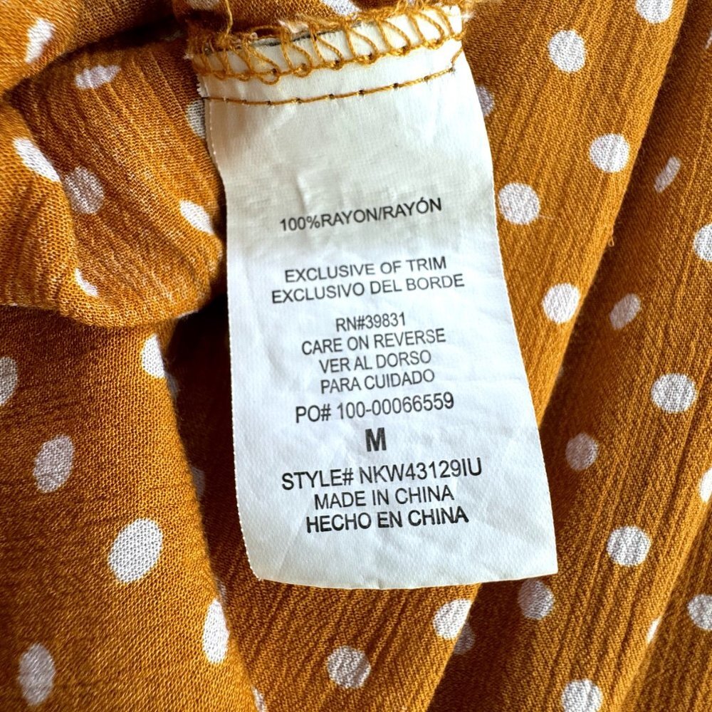 Rewind Top Amber and White Polka Dots Cropped Off The Shoulder Blouse Medium