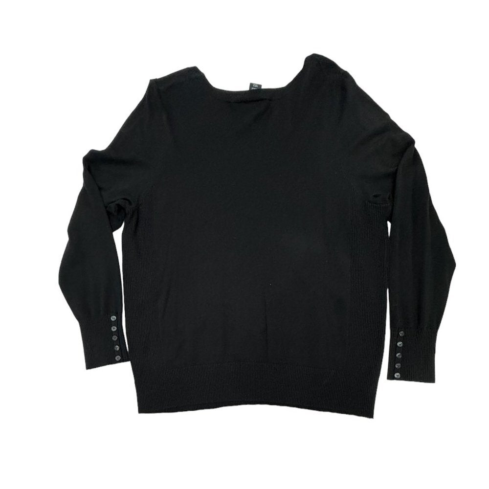 Lane Bryant Women’s Plus Size 18/20 Black V-Neck Lightweight Sweater Long Sleeve
