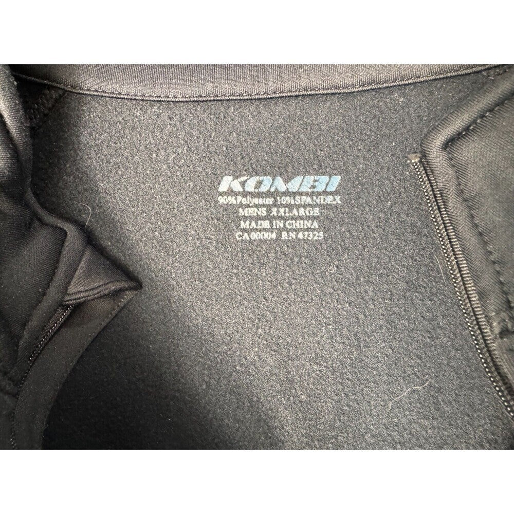 Kombi Top Sz XXL Black Ski Snowboarding Long Sleeve 1/4 front zipper