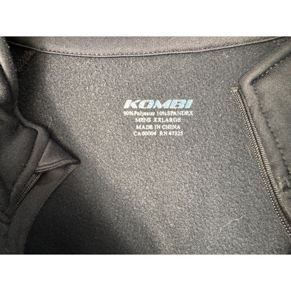 Kombi Top Sz XXL Black Ski Snowboarding Long Sleeve 1/4 front zipper