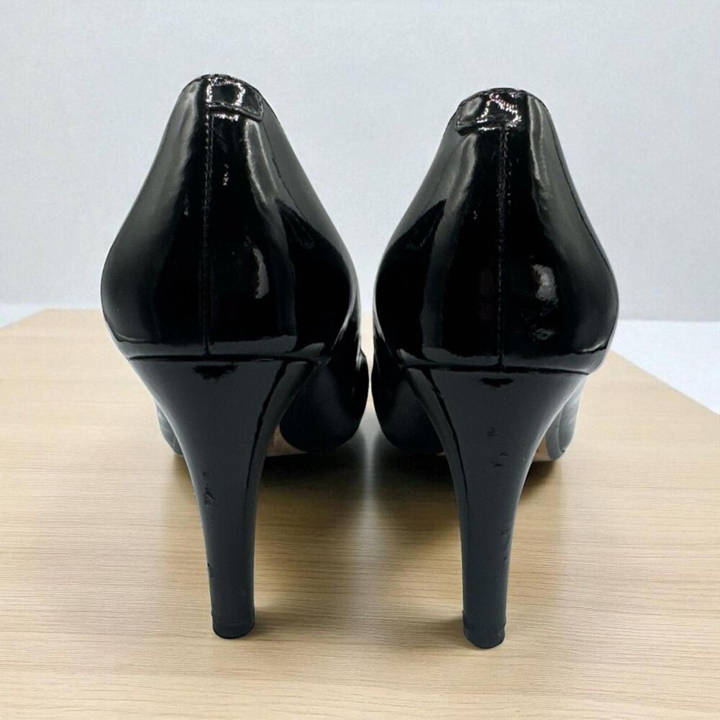 Michael Kors Womens Dress Shoe Pump Sz 9 Black Patent Leather High Heel Stiletto