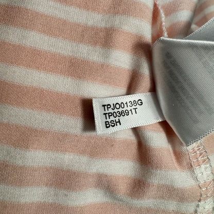 Tommy Hilfiger Sport Sz S Long Sleeve Boat Neck Banded Waistline Pink Stripe
