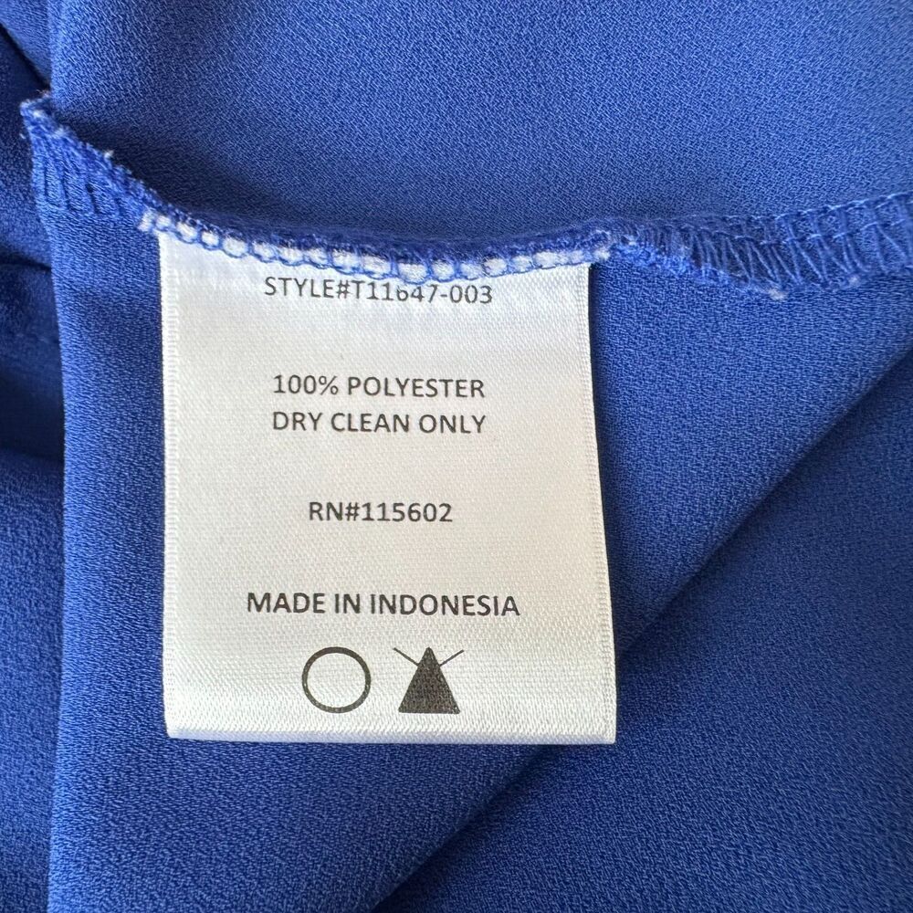 Lush Tank Top Sz S Blue Tunic Faux Wrap Criss Cross V Neck