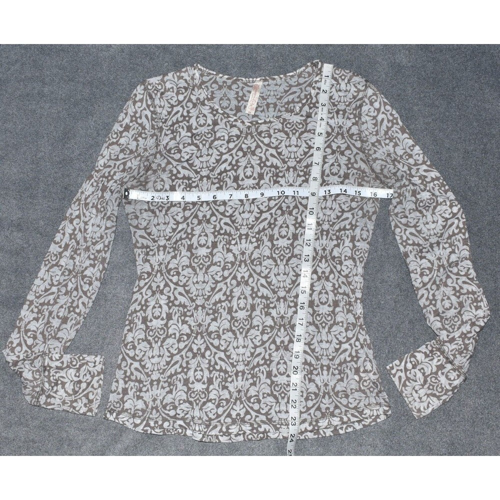 Aventura women's top taupe pullover long sleeve - Size M