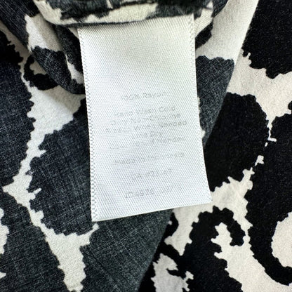 Talbots Lightweight Black and White 3/4 Sleeve Tunic Top - Medium