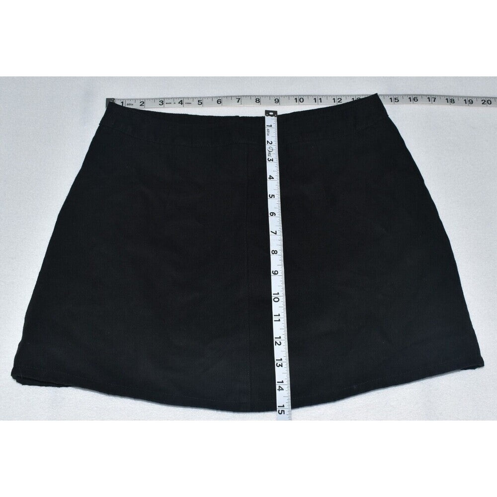 H&M Divided Women’s Black A-Line Mini Skirt Back Zip