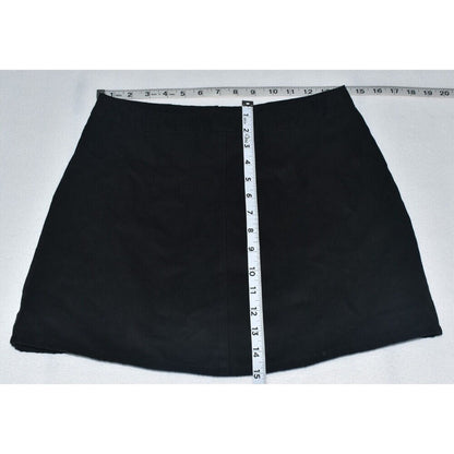 H&M Divided Women’s Black A-Line Mini Skirt Back Zip