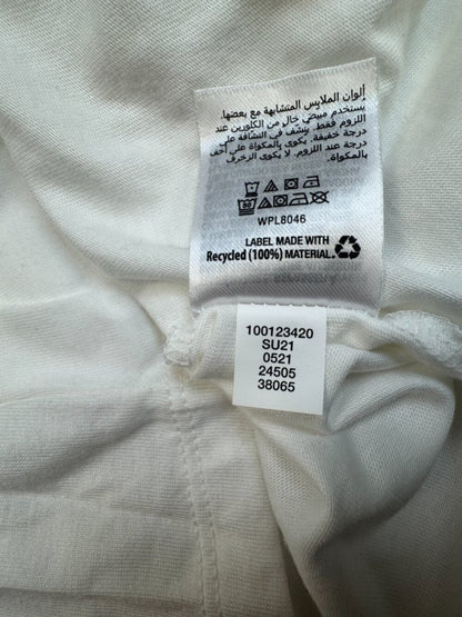 Karen Scott Women Top Sz S White Metallic Beads Tied Short Sleeves NWT