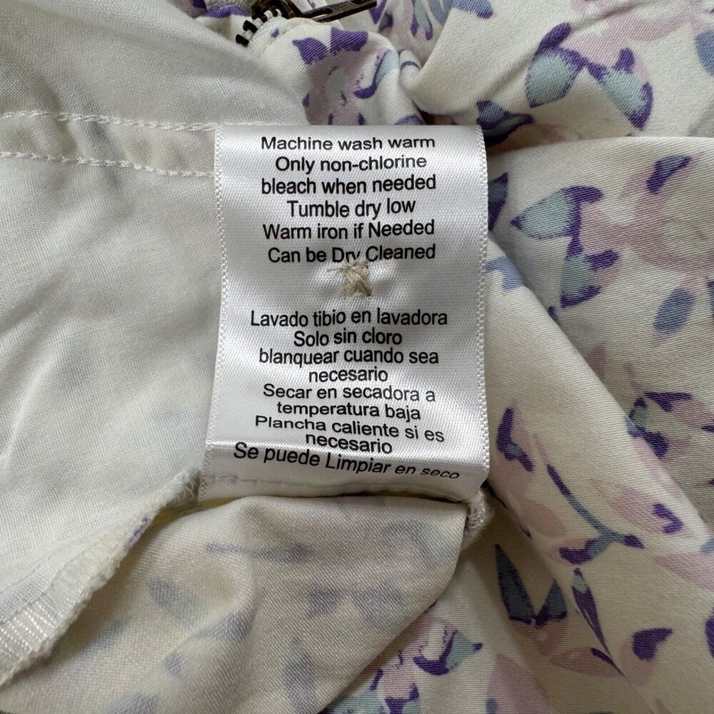 Jachs Girlfriend Women Sz S Shorts Zipper White Floral Pink Blue Printed