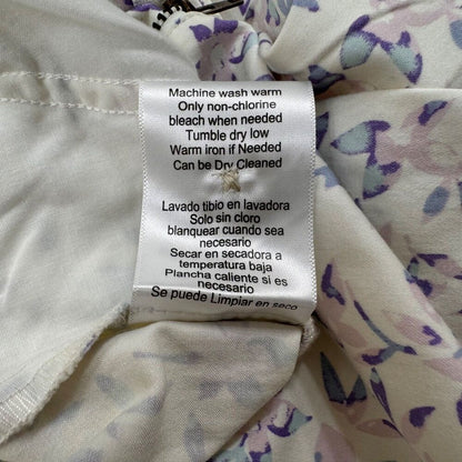 Jachs Girlfriend Women Sz S Shorts Zipper White Floral Pink Blue Printed