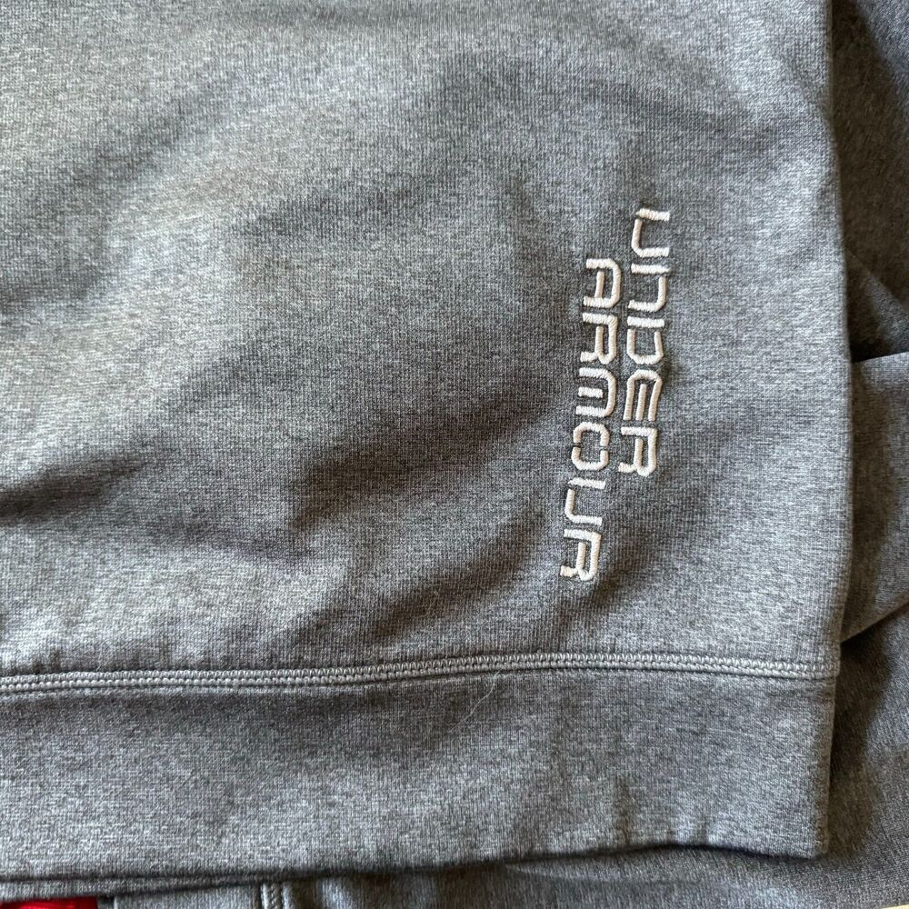 Under Armour Storm Men Hoodie Sz M Charcoal Sweatshirt Fleece Long Sleeve