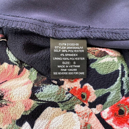 Trixxi Clothing Co Romper Sz S Black Navy Floral Ruffled Sleeve Surplice Wrap