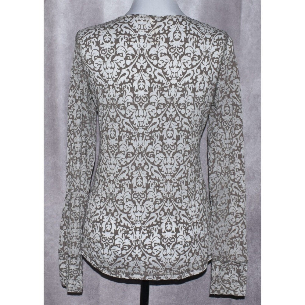 Aventura women's top taupe pullover long sleeve - Size M
