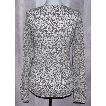 Aventura women's top taupe pullover long sleeve - Size M