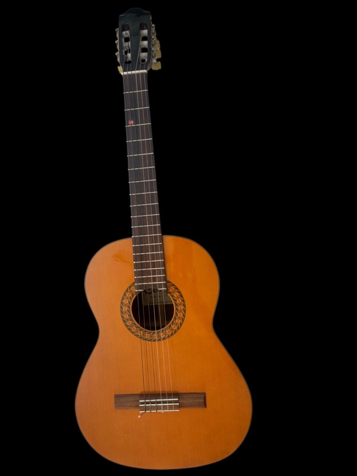 Vintage Carlos Model 236 acoustic classical guitar made in Korea, no case.