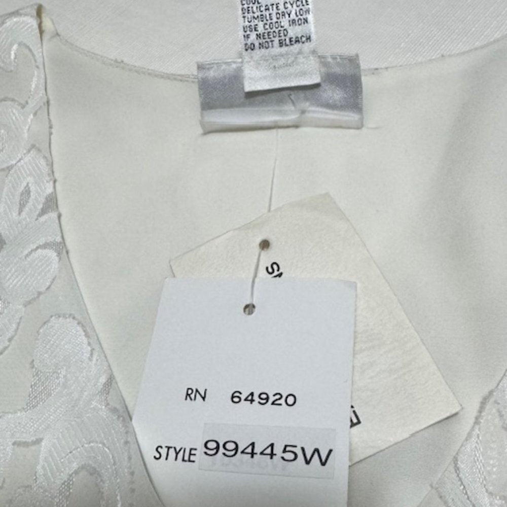 Ilyssa Maxx Long Sleeve Blouse: Cream Tops - Women's Size 3X