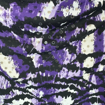 Alfani Women Blouse Sz L Tank top cowl neck embellished Purple Black White