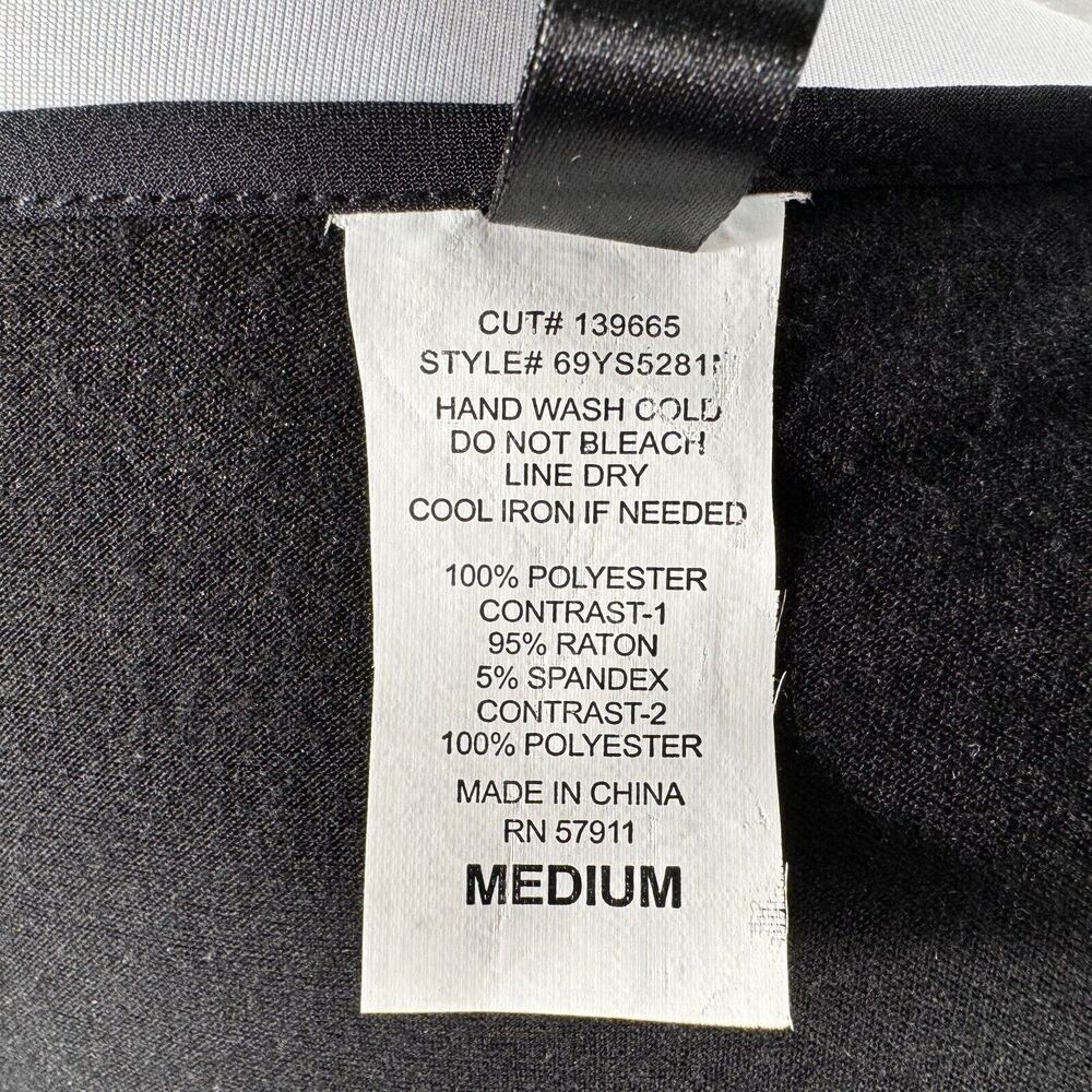 Rendezvous Blouse Sz M Sleeveless Beige Taupe Front Contrast Trim Black