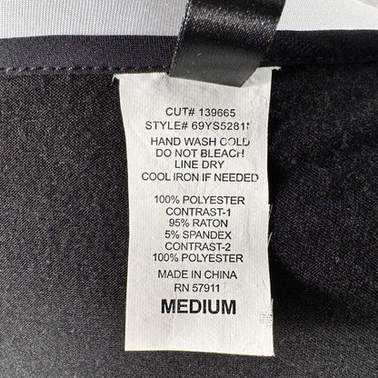 Rendezvous Blouse Sz M Sleeveless Beige Taupe Front Contrast Trim Black